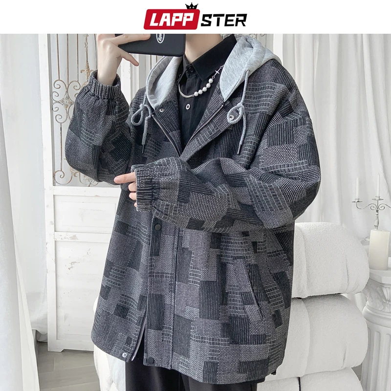 LAPPSTER Vintage Hooded Plaid Jean Jacket 2023 Y2k Streetwear Autumn Denim Jackets Coats Men Korean Fashions Windbreaker Jackets
LAPPSTER Vintage Hooded Plaid Jean Jacket 2023 Y2k Streetwear Autumn Denim Jackets Coats Men Korean Fashions Windbreaker Jackets