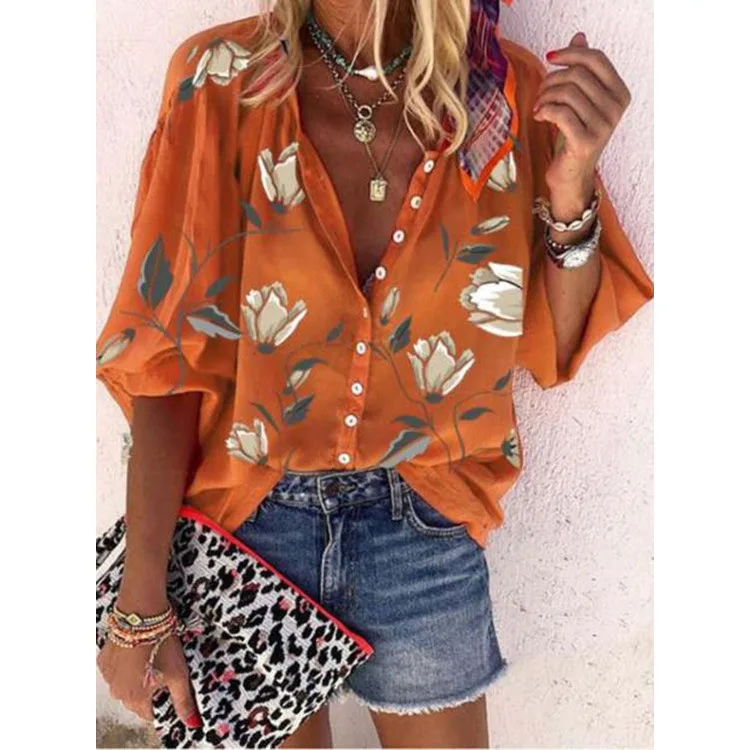Women's 2025 European and American printed shirts, tops, stand-up collars, loose large-size women's clothing, casual shirts
Women's 2025 European and American printed shirts, tops, stand-up collars, loose large-size women's clothing, casual shirts