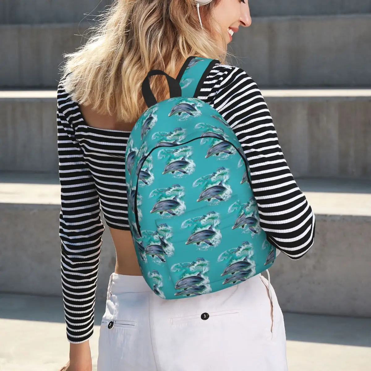 Dolphins Catching Waves Student Backpack School Bag Hiking Travel Daypack for Boys Girls Bookbag Shoulder Bags
Dolphins Catching Waves Student Backpack School Bag Hiking Travel Daypack for Boys Girls Bookbag Shoulder Bags