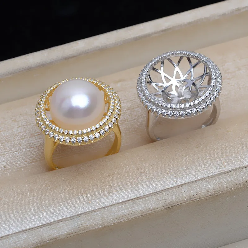 S925 Silver Adjustable Finger Ring Mountings Base Setting Findings Jewelry Mount Accessories for 15-16mm Pearls 3pcs/lot
S925 Silver Adjustable Finger Ring Mountings Base Setting Findings Jewelry Mount Accessories for 15-16mm Pearls 3pcs/lot