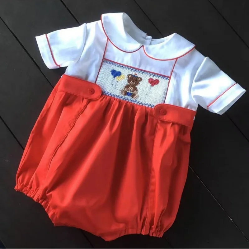 Летний красный, синий медведь для маленьких мальчиков от 0 до 6 лет, костюм ручной работы с вышивкой, костюм для вечеринки, дня рождения, праздника, Рождества A228
Летний красный, синий медведь для маленьких мальчиков от 0 до 6 лет, костюм ручной работы с вышивкой, костюм для вечеринки, дня рождения, праздника, Рождества A228