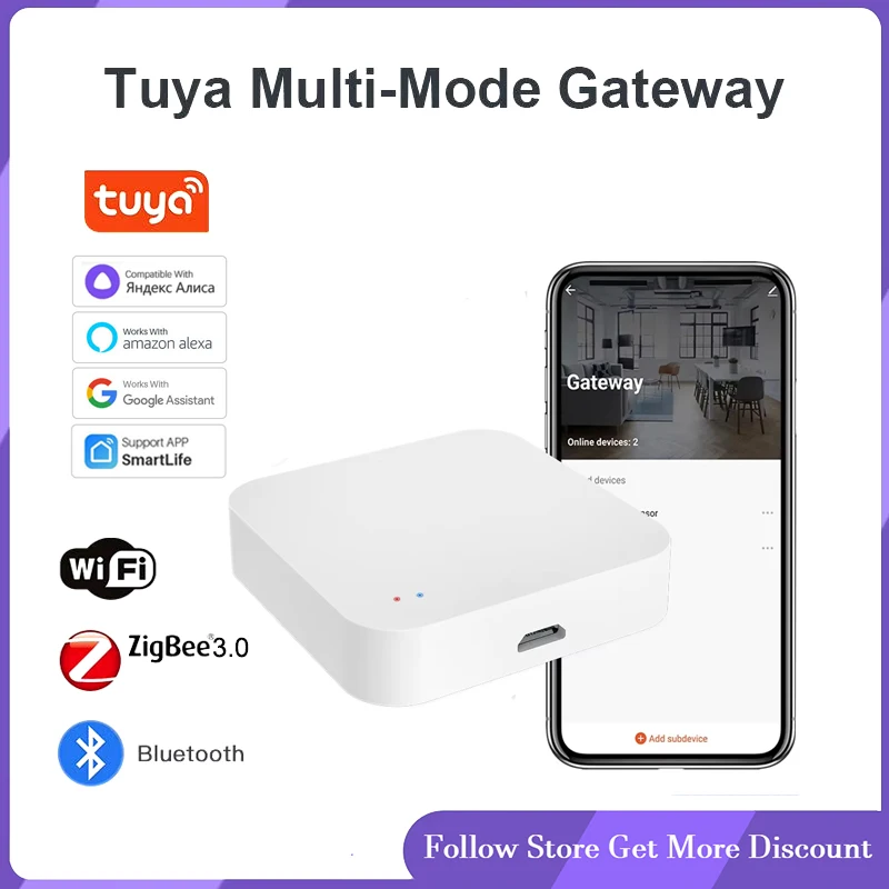 Tuya Zigbee Wireless Hub Gateway For Smart Home Automation for Zigbee Devices Via Smart Life Works with Alexa Google Home
Tuya Zigbee Wireless Hub Gateway For Smart Home Automation for Zigbee Devices Via Smart Life Works with Alexa Google Home