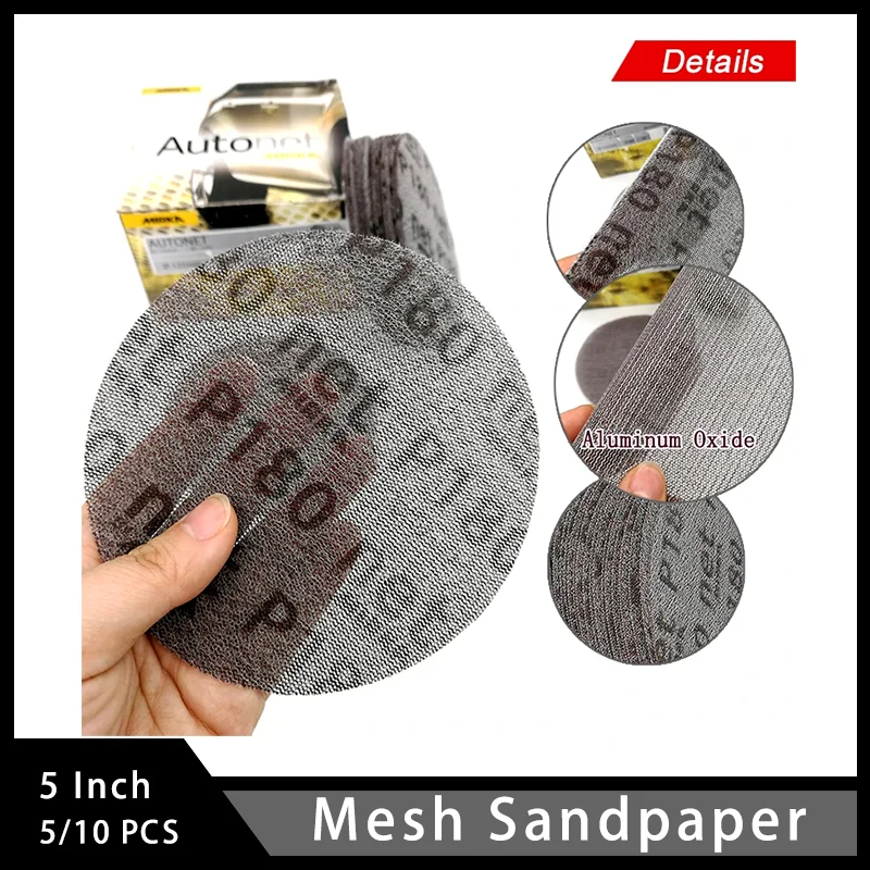 5 Inch 125mm Mesh Dust-free Anti-blocking Sandpaper Dry Hook&Loop Sanding Discs Abrasive Sandpaper 80#-800# Car Decorate Paper
5 Inch 125mm Mesh Dust-free Anti-blocking Sandpaper Dry Hook&Loop Sanding Discs Abrasive Sandpaper 80#-800# Car Decorate Paper