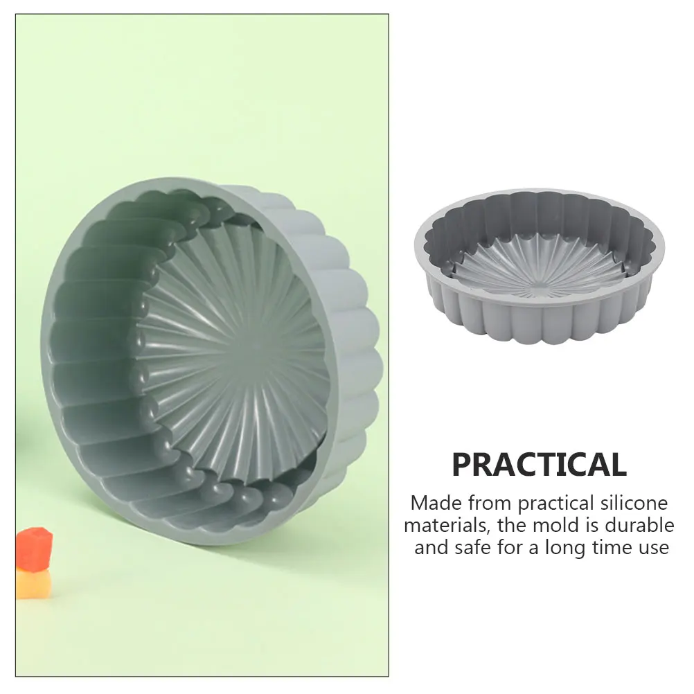 Silicone Cake Mold Grey Nonstick Baking Pan Kitchen Supplies High Temperature Resistance Easy Storage Safe Use
Silicone Cake Mold Grey Nonstick Baking Pan Kitchen Supplies High Temperature Resistance Easy Storage Safe Use