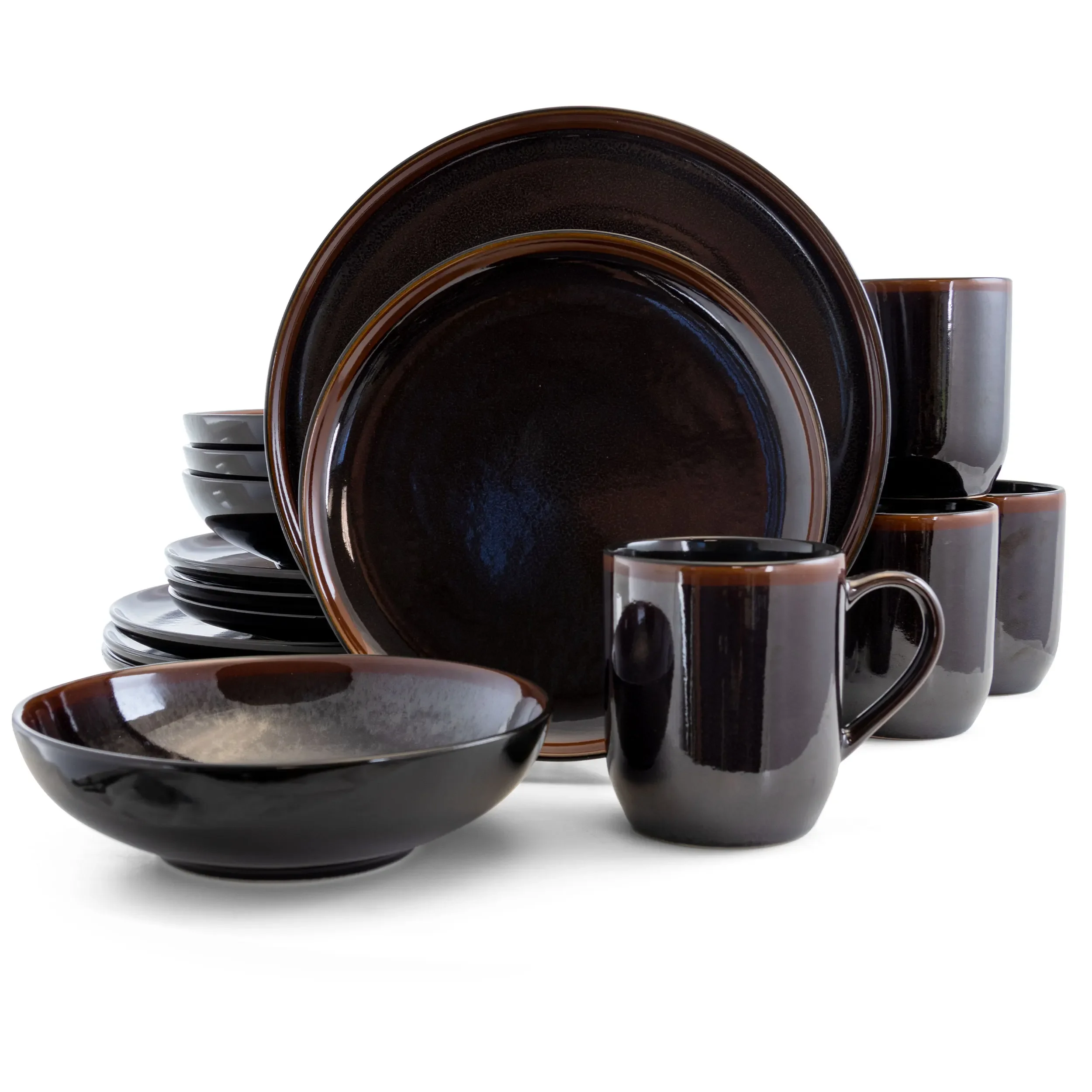 Midnight Beach 16-Piece Metallic Black Dinnerware Set
Midnight Beach 16-Piece Metallic Black Dinnerware Set