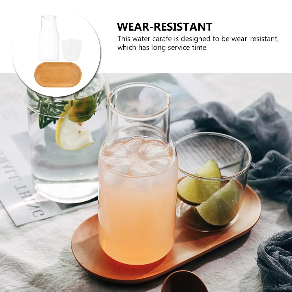 1 set Glass Water Carafe Set Heat Resistant Transparent Bottle for Home Use Multi-Function Jug Bedside Storage Easy
1 set Glass Water Carafe Set Heat Resistant Transparent Bottle for Home Use Multi-Function Jug Bedside Storage Easy