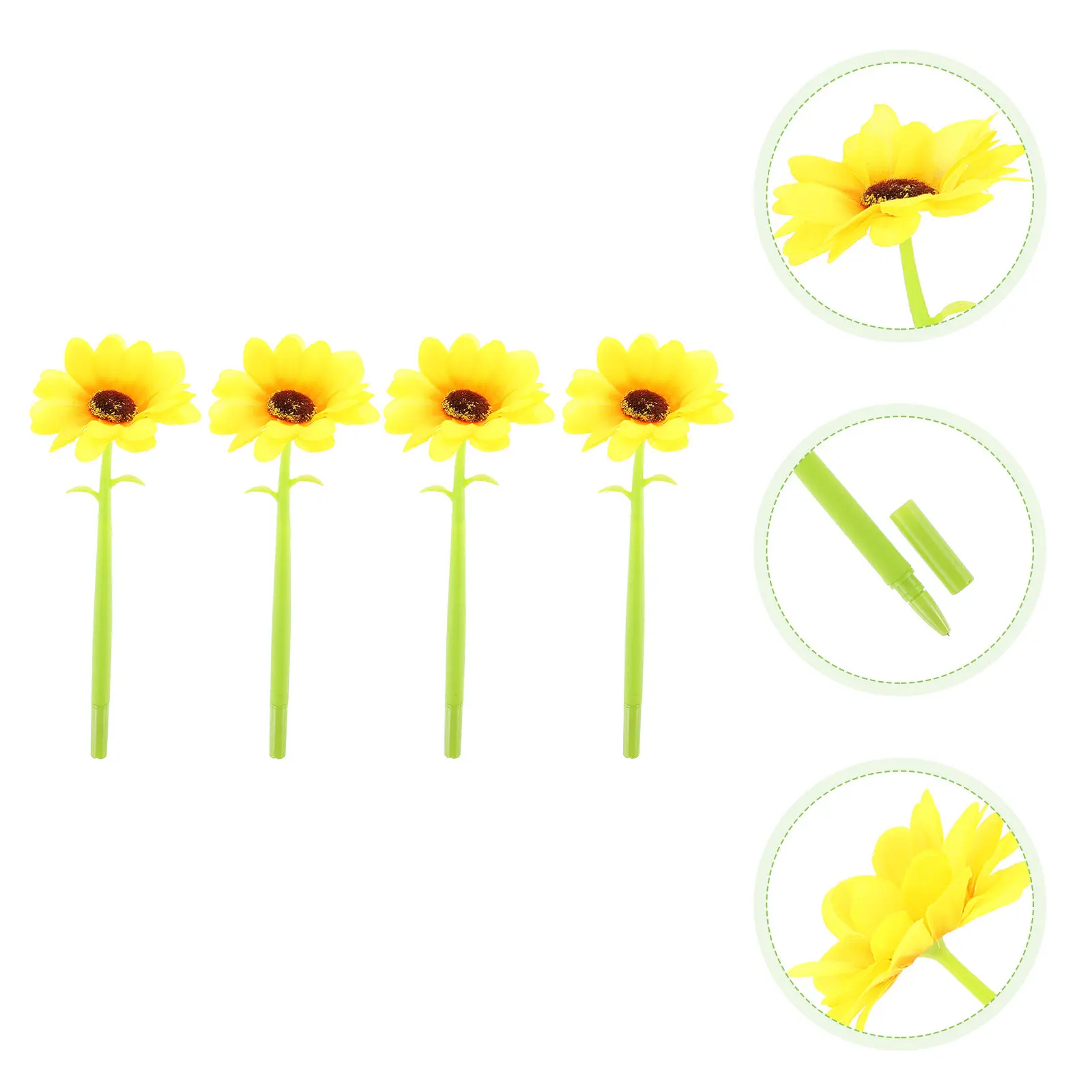 4Pcs Gel Ink Pens Sunflower Design Comfortable Grip Fine Tip Smooth Writing Office Sign Pens Students Stationery Creative
4Pcs Gel Ink Pens Sunflower Design Comfortable Grip Fine Tip Smooth Writing Office Sign Pens Students Stationery Creative
