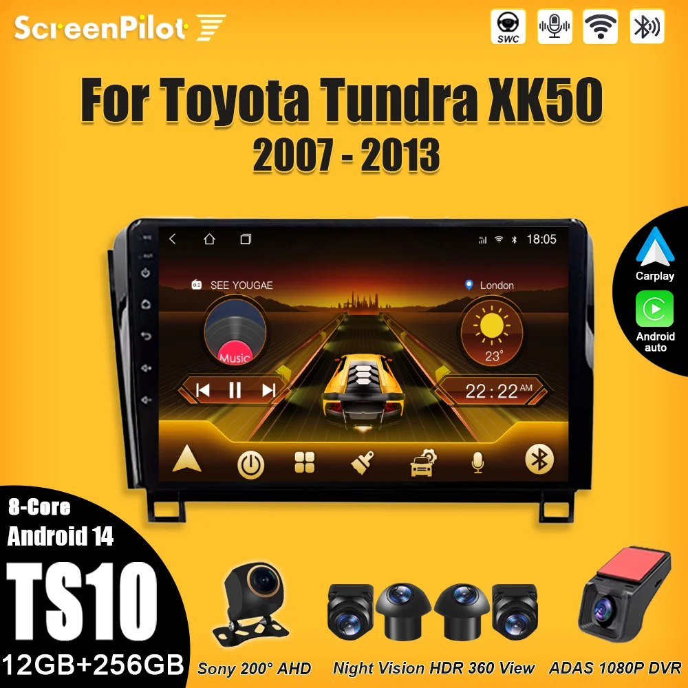 Android 15 For Toyota Tundra XK50 2007 - 2013 Multimedia Video Player Carplay Touch Screen RDS 8 Core 5G Wifi Bluetooth 2 din
Android 15 For Toyota Tundra XK50 2007 - 2013 Multimedia Video Player Carplay Touch Screen RDS 8 Core 5G Wifi Bluetooth 2 din