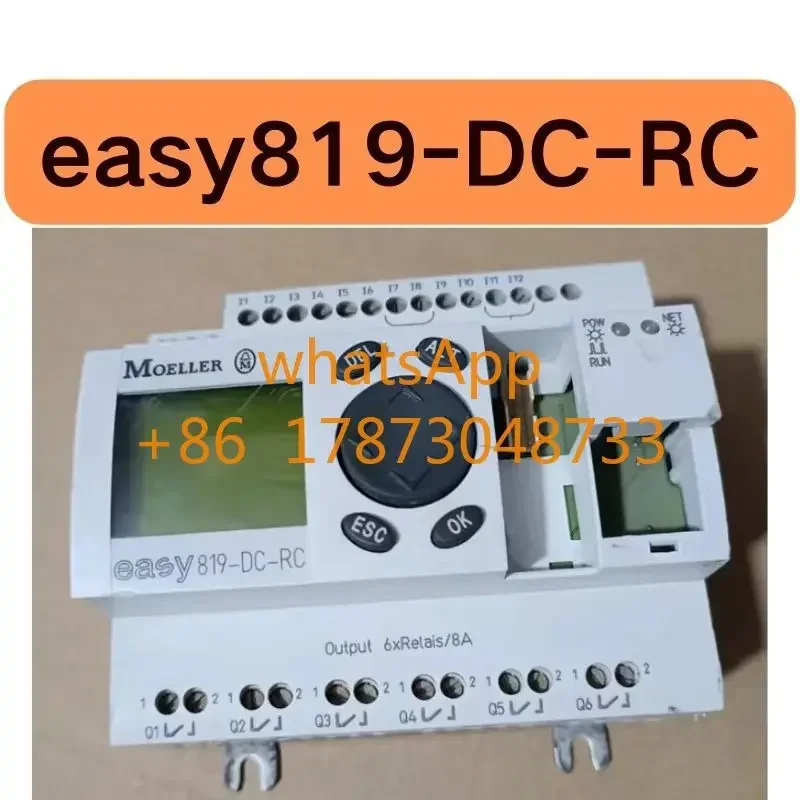 Used PLC programmable controller, easy819-DC-RC tested OK, function intact
Used PLC programmable controller, easy819-DC-RC tested OK, function intact