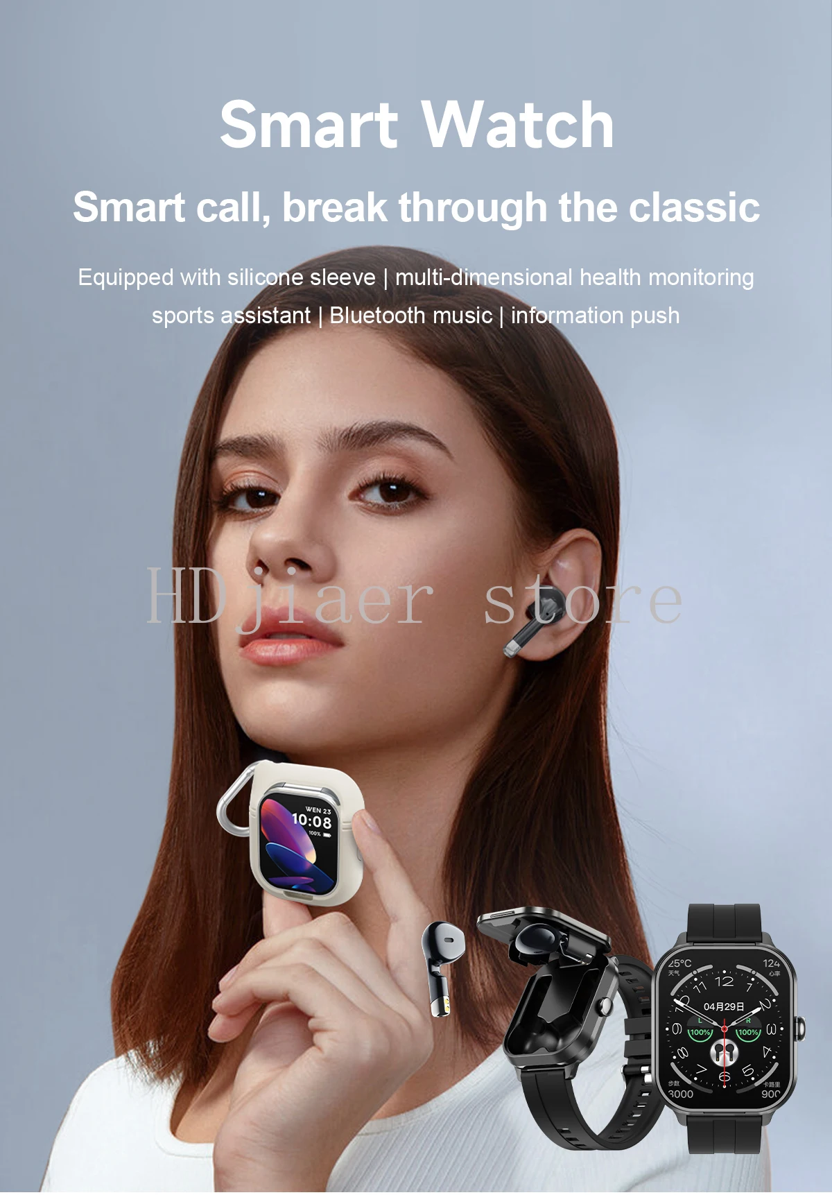 2-in-1 Intelligent Smartwatch – Integrated Call Function & Fitness Tracker, Portable Smart Wrist Device 
2-in-1 Intelligent Smartwatch – Integrated Call Function & Fitness Tracker, Portable Smart Wrist Device