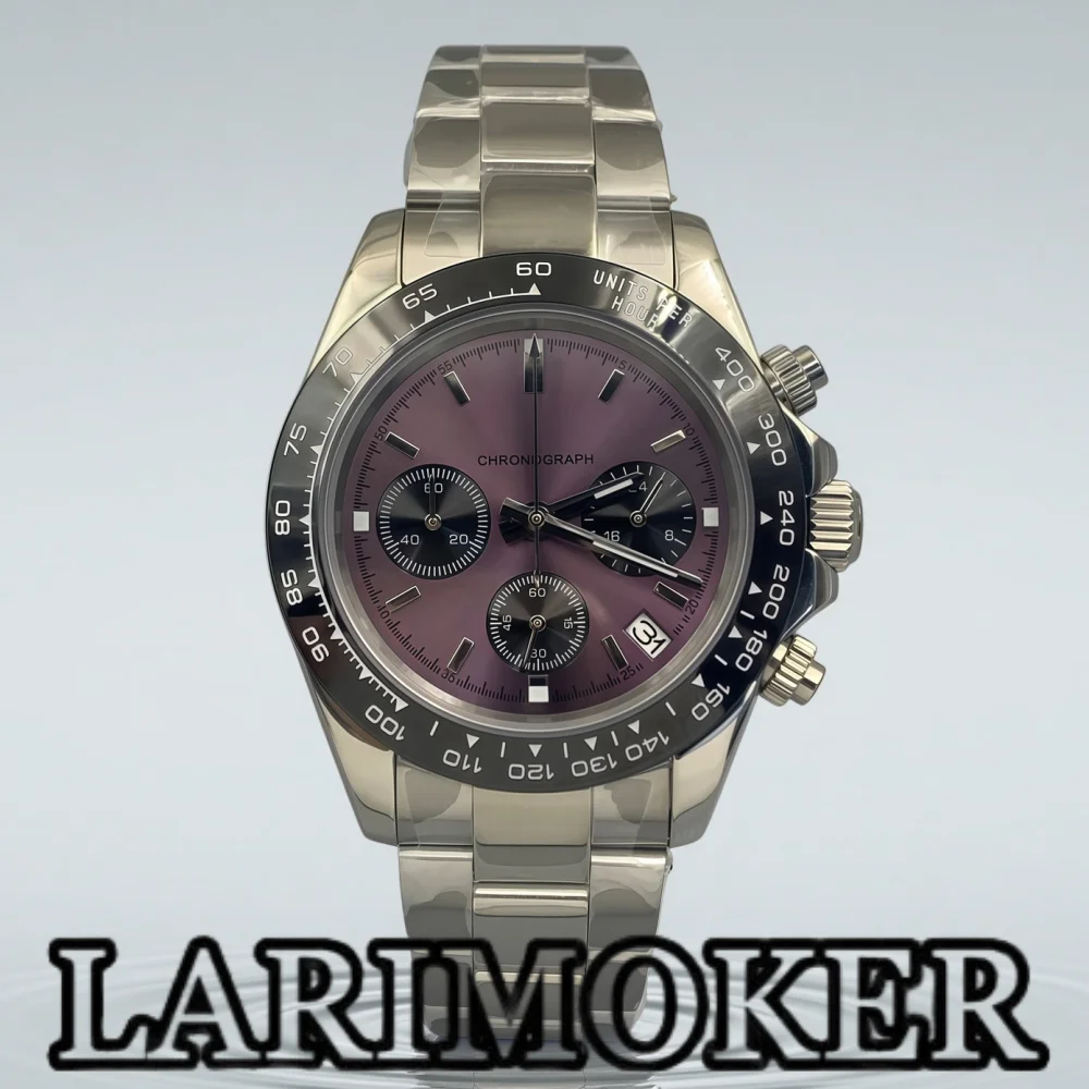 LARIMOKER 39mm Men's Chronograph VK63 Quartz Movement Ceramic Bezel Sapphire Crystal Triple Subdials Dial Stainless Steel Sports
LARIMOKER 39mm Men's Chronograph VK63 Quartz Movement Ceramic Bezel Sapphire Crystal Triple Subdials Dial Stainless Steel Sports