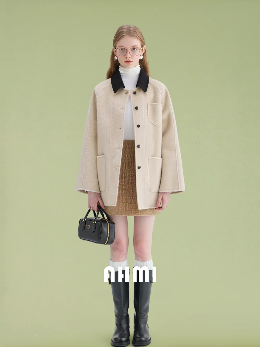 AHMI Healing Plaid Woolen Coat Korean Sle Casual Lapel Women's Outerwear Autumn Winter Loose Warmth Outerwear
AHMI Healing Plaid Woolen Coat Korean Sle Casual Lapel Women's Outerwear Autumn Winter Loose Warmth Outerwear