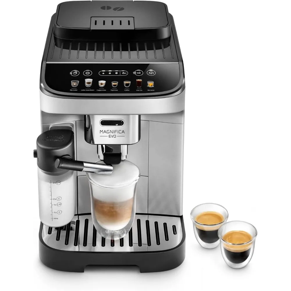 Fully Automatic Machine Bean to Cup Espresso Cappuccino and Iced Coffee Maker, Colored Touch Display, Black, Silver
Fully Automatic Machine Bean to Cup Espresso Cappuccino and Iced Coffee Maker, Colored Touch Display, Black, Silver