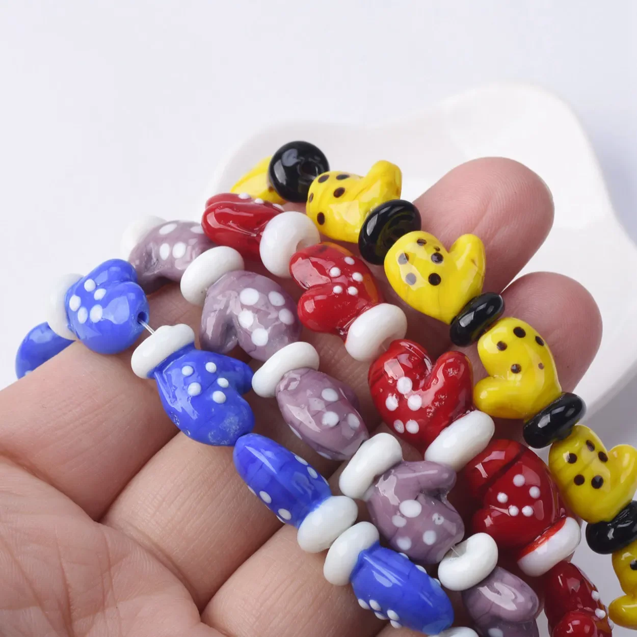 10pcs 18x14mm Glove Shape Handmade Lampwork Glass Loose Beads For Jewelry Making DIY Crafts Findings 
10pcs 18x14mm Glove Shape Handmade Lampwork Glass Loose Beads For Jewelry Making DIY Crafts Findings