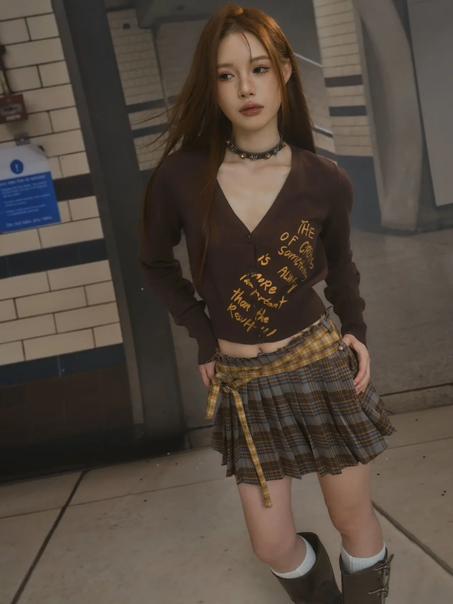 Fos worts Plaid A-Line Skirt Women's Design Sense Double Belted Spicy Girl f Skirt Polyester And Spandex
Fos worts Plaid A-Line Skirt Women's Design Sense Double Belted Spicy Girl f Skirt Polyester And Spandex