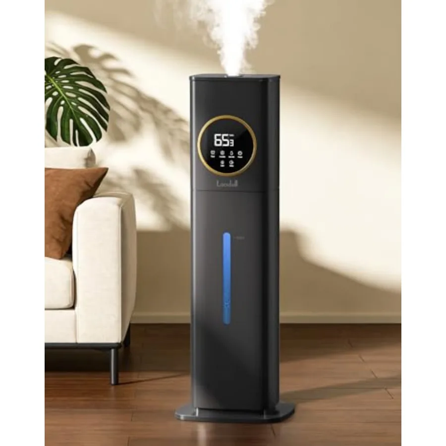 Bedroom humidifier for 500 sq ft, 2.1Gal/8L top-fill large-room humidifier with night light and essential oil diffuser, black p
Bedroom humidifier for 500 sq ft, 2.1Gal/8L top-fill large-room humidifier with night light and essential oil diffuser, black p