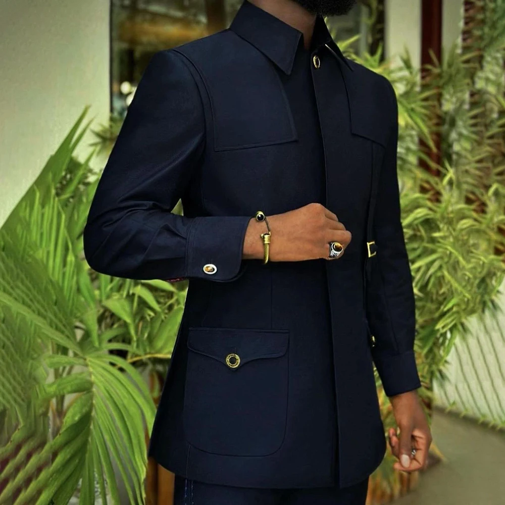 Young Men Designer Suit Sets Neo Chinese Style 2 Pieces(Jacket+Pants) Zhongshan Collar Slim Fit Blazer Party Night Outfit
Young Men Designer Suit Sets Neo Chinese Style 2 Pieces(Jacket+Pants) Zhongshan Collar Slim Fit Blazer Party Night Outfit