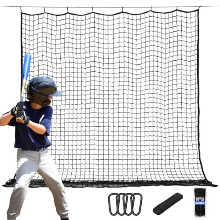 Baseball Softball Backstop Nets: Heavy Duty Polyethylene Black UV-Resistant Tear-Proof for Outdoor Practice DIY Installation Mu
Baseball Softball Backstop Nets: Heavy Duty Polyethylene Black UV-Resistant Tear-Proof for Outdoor Practice DIY Installation Mu