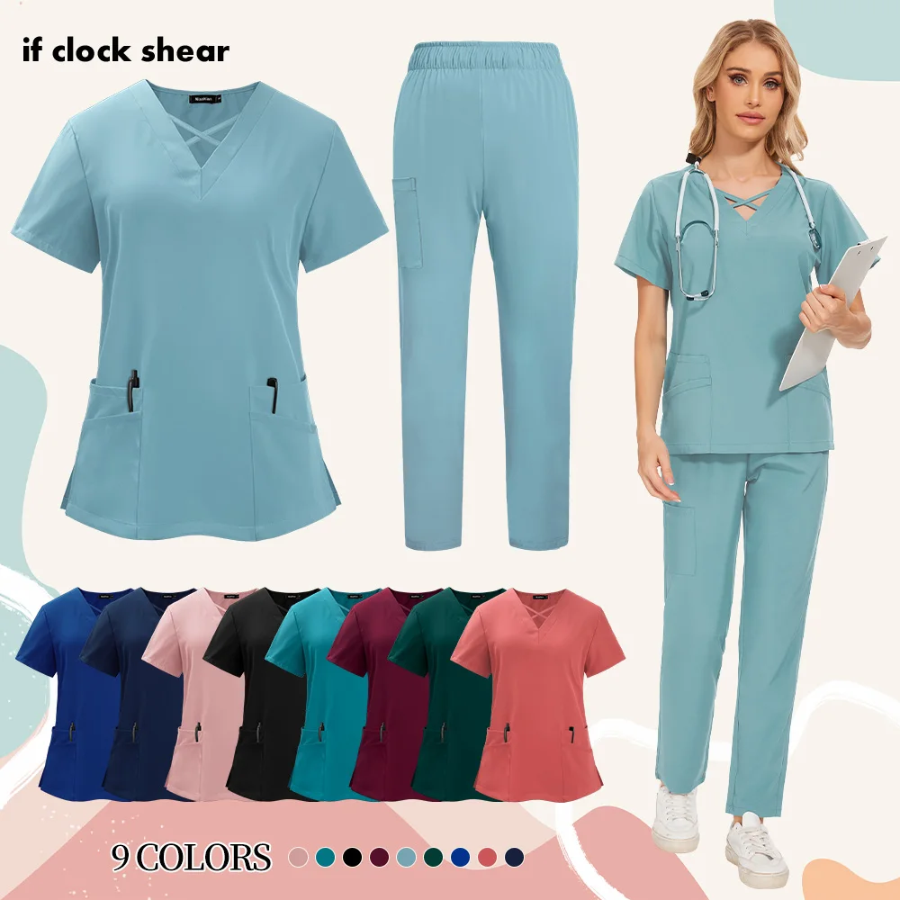 Multicolor Scrub Uniform Women Pet Clinic Doctor Suit Medical Surgery Workwear Scrub Set Short Sleeve Tops+Pants Nursing Uniform
Multicolor Scrub Uniform Women Pet Clinic Doctor Suit Medical Surgery Workwear Scrub Set Short Sleeve Tops+Pants Nursing Uniform