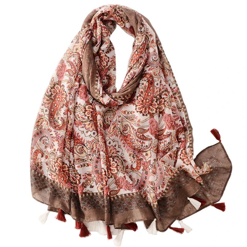 2022 New Pink Paisley Print Tassel Scarf Shawls Long Women Floral Pattern Soft Hijab Wrap Free Shipping
2022 New Pink Paisley Print Tassel Scarf Shawls Long Women Floral Pattern Soft Hijab Wrap Free Shipping