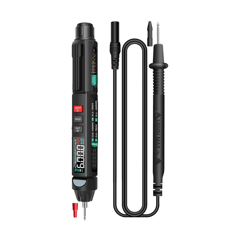 A3008 Digital Multimeter Auto Intelligent Sensor Pen Tester 6000 Counts Non Contact Voltage Tester Multimeter
A3008 Digital Multimeter Auto Intelligent Sensor Pen Tester 6000 Counts Non Contact Voltage Tester Multimeter