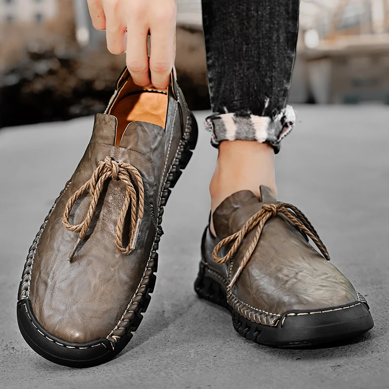 New Brand Leather Men Spring Casual Shoes Lace Up Business Casual Shoes Handmade Leather Soft Men Designe Outdoor Sneakers Shoes
New Brand Leather Men Spring Casual Shoes Lace Up Business Casual Shoes Handmade Leather Soft Men Designe Outdoor Sneakers Shoes