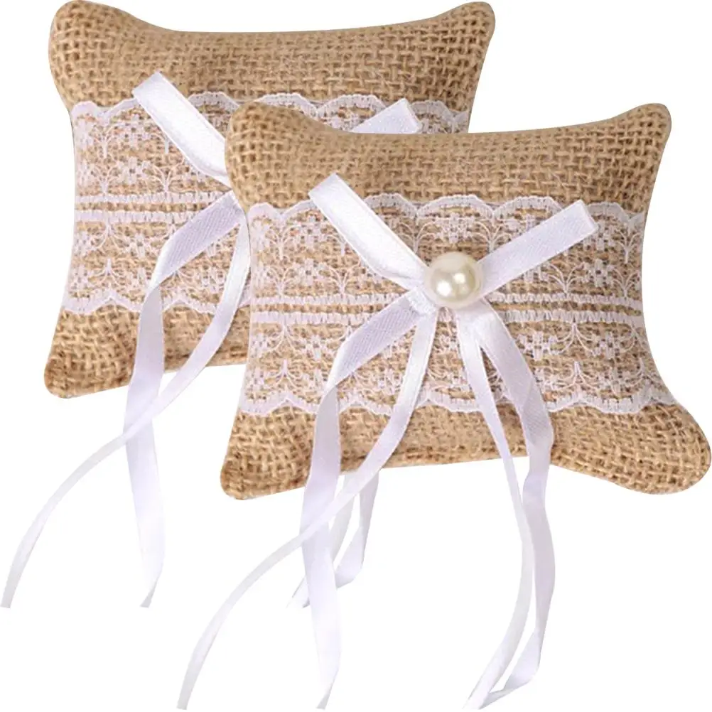 2 Pcs Bearer Pillows Pillow Vintage Coarse Linen Lace Decorative Bridal Accessories for Party DIY Ornament
2 Pcs Bearer Pillows Pillow Vintage Coarse Linen Lace Decorative Bridal Accessories for Party DIY Ornament
