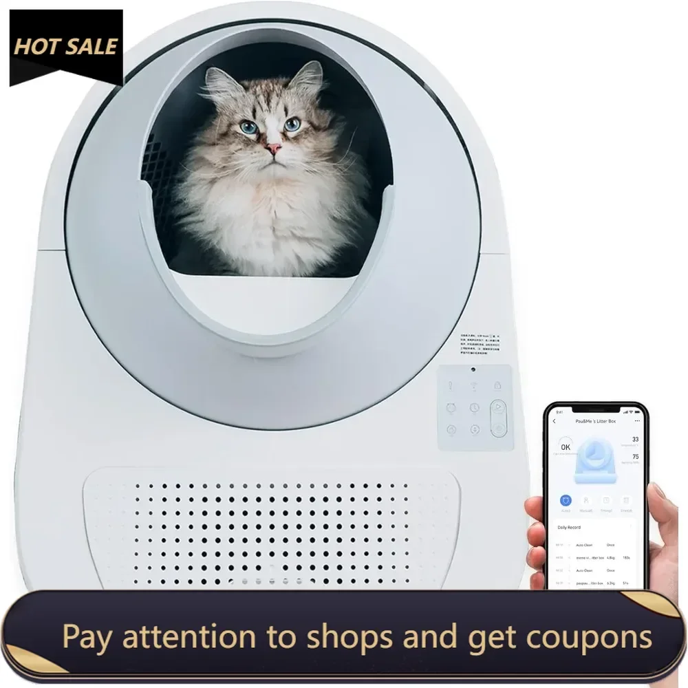 Automatic Self Cleaning Cat Litter Box , 60 Liners and 1 Carbon Filter Box Included for Multiple Cats, Extra Large (Luxury Pro)
Automatic Self Cleaning Cat Litter Box , 60 Liners and 1 Carbon Filter Box Included for Multiple Cats, Extra Large (Luxury Pro)