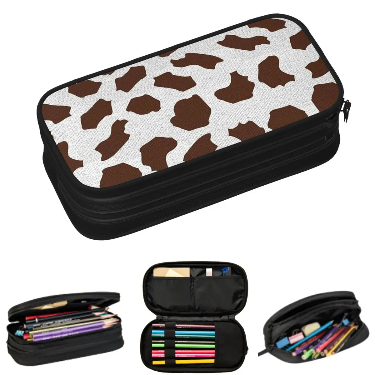 Cow Brown Spots Cute Cow Skin Pattern Pencil Cases for Students Gifts Pen Box Pencil Bag Large Capacity Pencil Pouch
Cow Brown Spots Cute Cow Skin Pattern Pencil Cases for Students Gifts Pen Box Pencil Bag Large Capacity Pencil Pouch