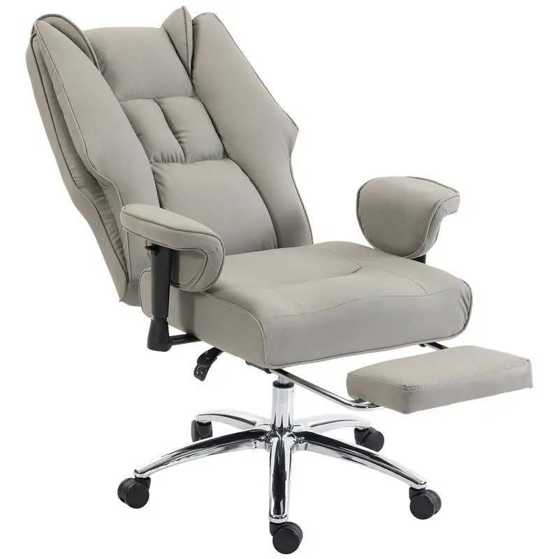 Ergonomic Office Chair, High Back Reclining Desk Chair with Adjustable Armrests, Pet Friendly Faux Leather, Light Gray
Ergonomic Office Chair, High Back Reclining Desk Chair with Adjustable Armrests, Pet Friendly Faux Leather, Light Gray