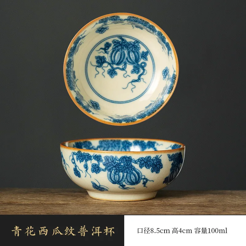Ru Kiln Blue and White Tea Cup Home Use Master Cup Single Cup Personal Exclusive Tea Cup Kung Fu Tea Set Drinking Tea Ceramic Te
Ru Kiln Blue and White Tea Cup Home Use Master Cup Single Cup Personal Exclusive Tea Cup Kung Fu Tea Set Drinking Tea Ceramic Te