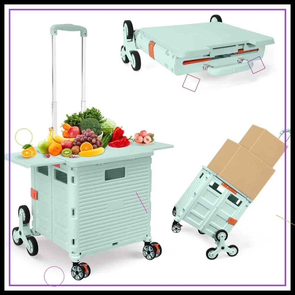 Складная тележка-платформа с колесами для подъема по лестнице, складной передвижной контейнер, телескопическая ручка для удобного шопинга и перемещения грузов
Складная тележка-платформа с колесами для подъема по лестнице, складной передвижной контейнер, телескопическая ручка для удобного шопинга и перемещения грузов