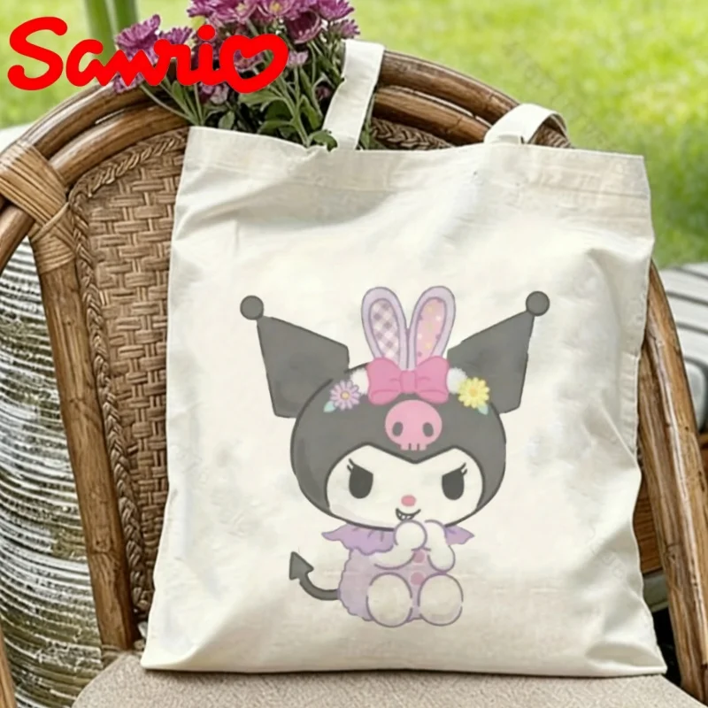 1PC Sanrio Kuromi Canvas Tote Bag Double-sided Bunny Ears Print Eco-friendly Reusable Shoulder Bag
1PC Sanrio Kuromi Canvas Tote Bag Double-sided Bunny Ears Print Eco-friendly Reusable Shoulder Bag