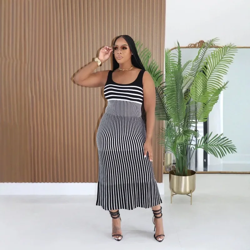 GUWU Women's Striped Camisole A-line Dress Slim Fit Summer Temperament Commuting Maxi Long Dress
GUWU Women's Striped Camisole A-line Dress Slim Fit Summer Temperament Commuting Maxi Long Dress
