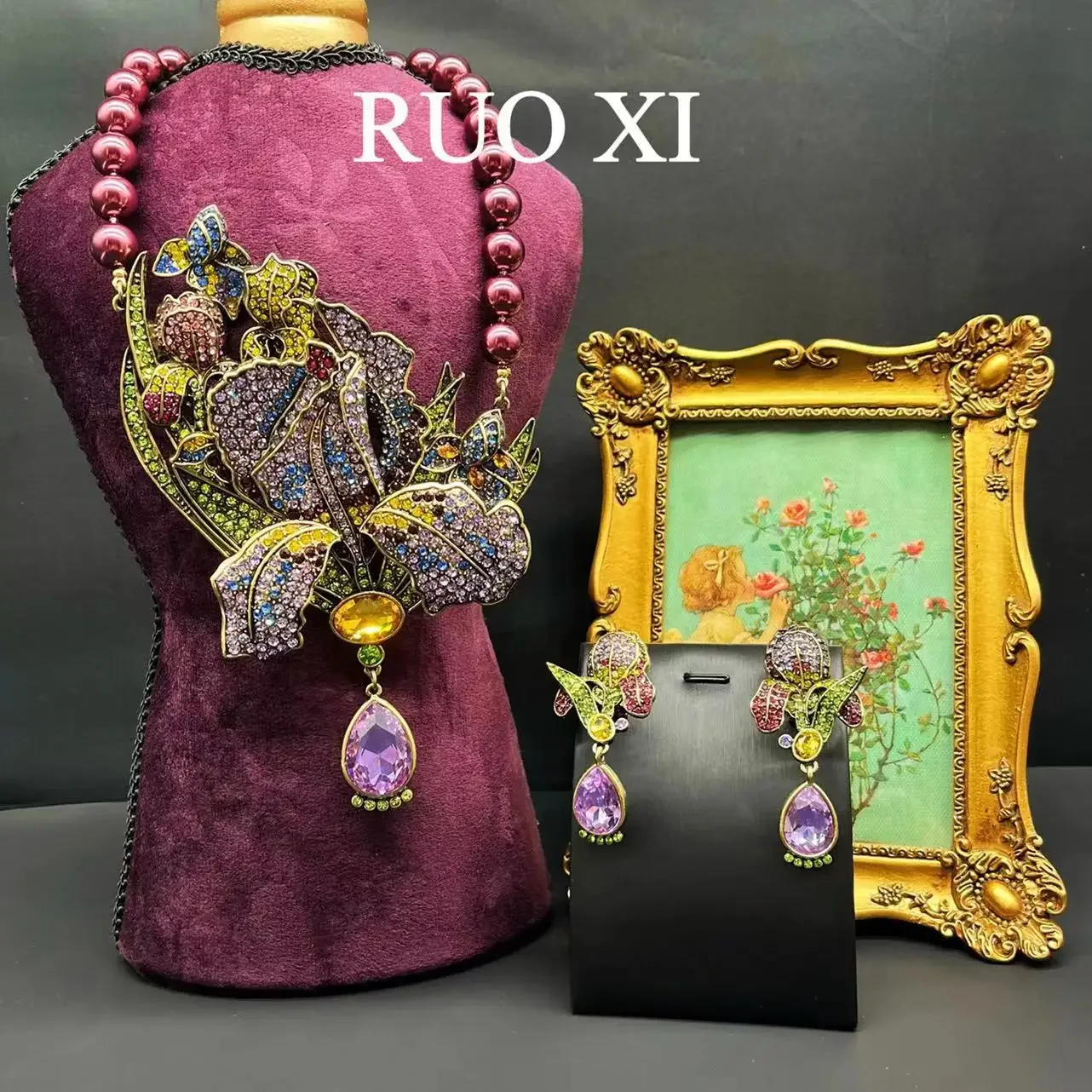 Jewelry Decoration Women's Earrings Pearl Purple Lavender Violet Luxury Necklace Earring Lady's Fashion Trendy Boutique Antique
Jewelry Decoration Women's Earrings Pearl Purple Lavender Violet Luxury Necklace Earring Lady's Fashion Trendy Boutique Antique
