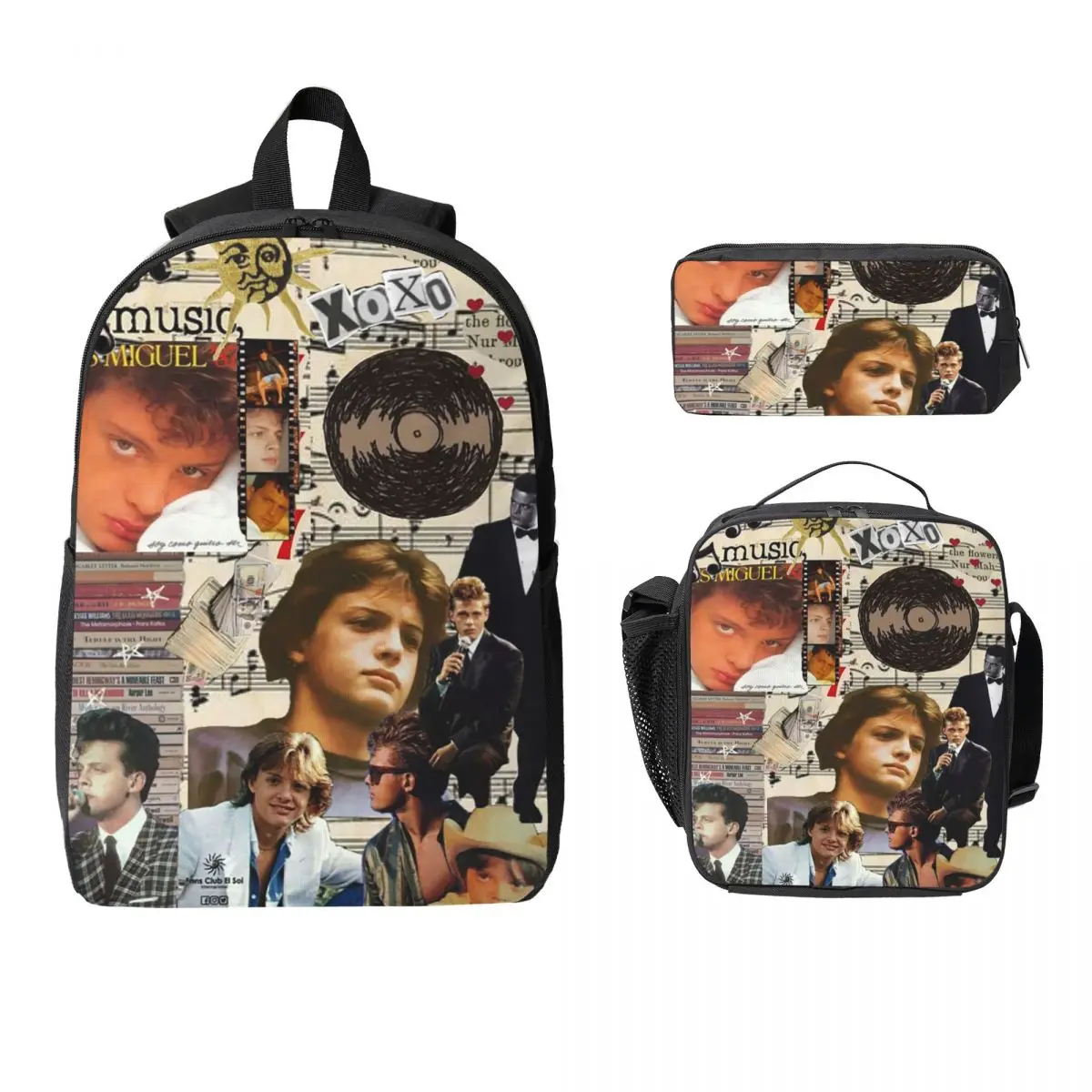 Luis Miguel Singer Backpack Student Boys Girls BookBag School Bag Computer Shoulder Bags 3ps Insulated Lunch Bag Pencil Case
Luis Miguel Singer Backpack Student Boys Girls BookBag School Bag Computer Shoulder Bags 3ps Insulated Lunch Bag Pencil Case