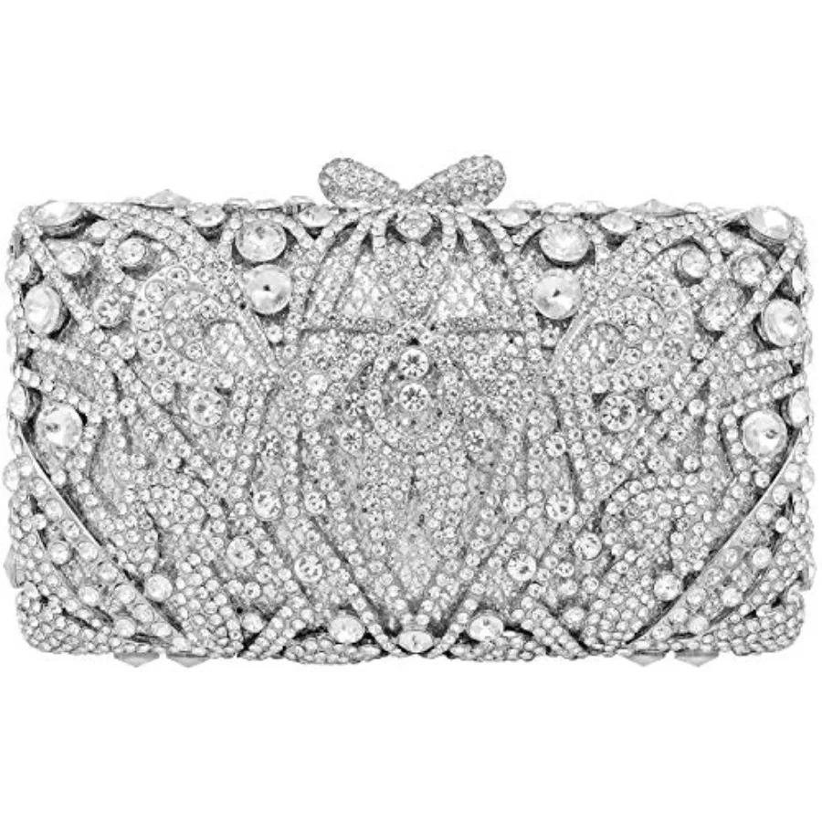 Luxury Crystal Clutch for Party and Wedding: Rhinestone-Embellished Evening Bag in Elegant Silver, Premium Acrylic Crystal, Spa
Luxury Crystal Clutch for Party and Wedding: Rhinestone-Embellished Evening Bag in Elegant Silver, Premium Acrylic Crystal, Spa