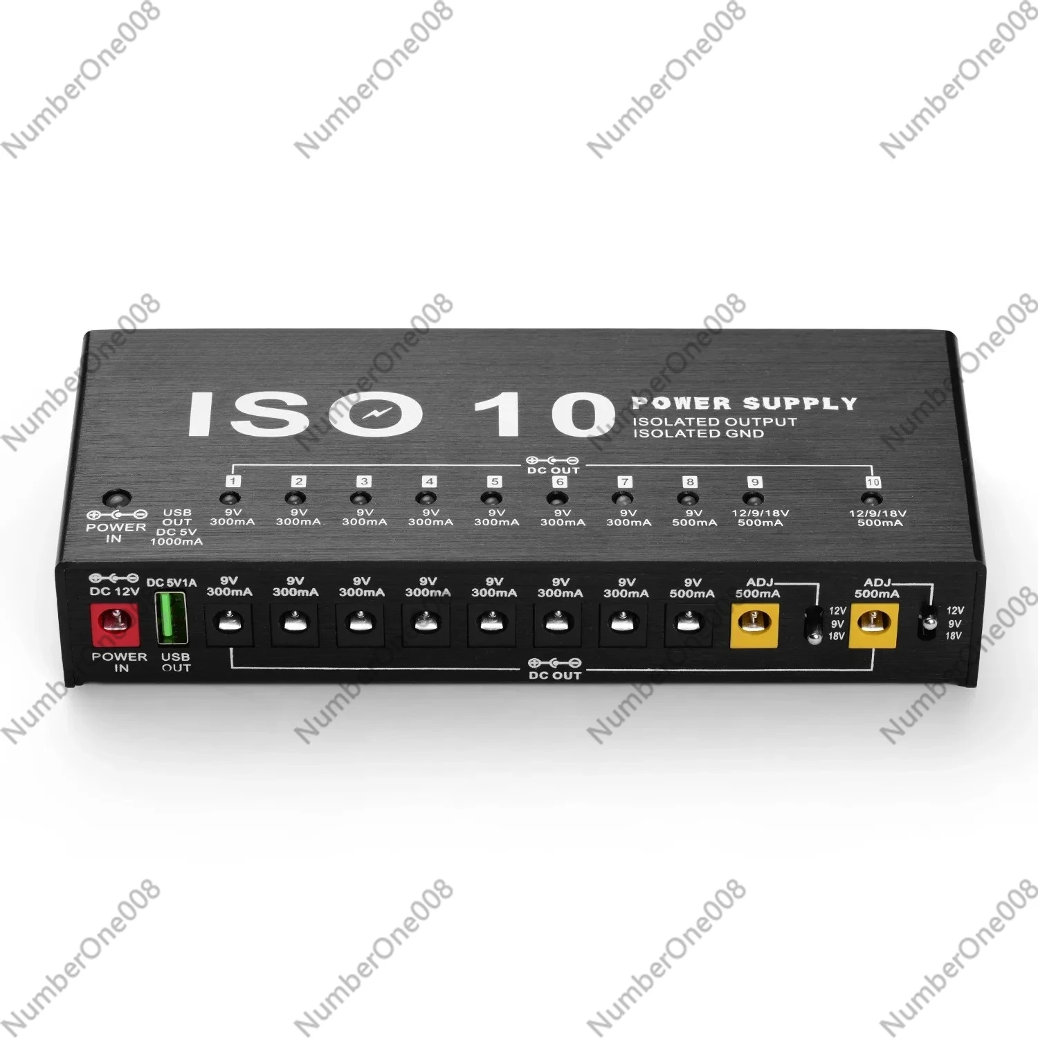 10 Output Fully Isolated Guitar Pedal Power Supply 9V 12V 18V with 5V USB
10 Output Fully Isolated Guitar Pedal Power Supply 9V 12V 18V with 5V USB