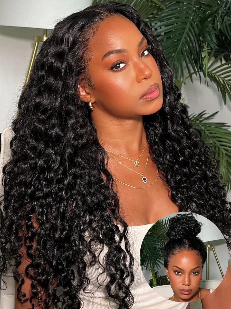 Deep Wave Natural Color Human Hair Wigs 1B Black HD Lace Frontal Wig with High Density & Long-length
Deep Wave Natural Color Human Hair Wigs 1B Black HD Lace Frontal Wig with High Density & Long-length