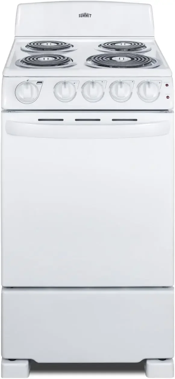 Summit Appliance RE203W 20" Wide Electric Coil Range, 4-Burner, Porcelain Interior, Chrome Drip Pans (White, 20-Inch)
Summit Appliance RE203W 20" Wide Electric Coil Range, 4-Burner, Porcelain Interior, Chrome Drip Pans (White, 20-Inch)