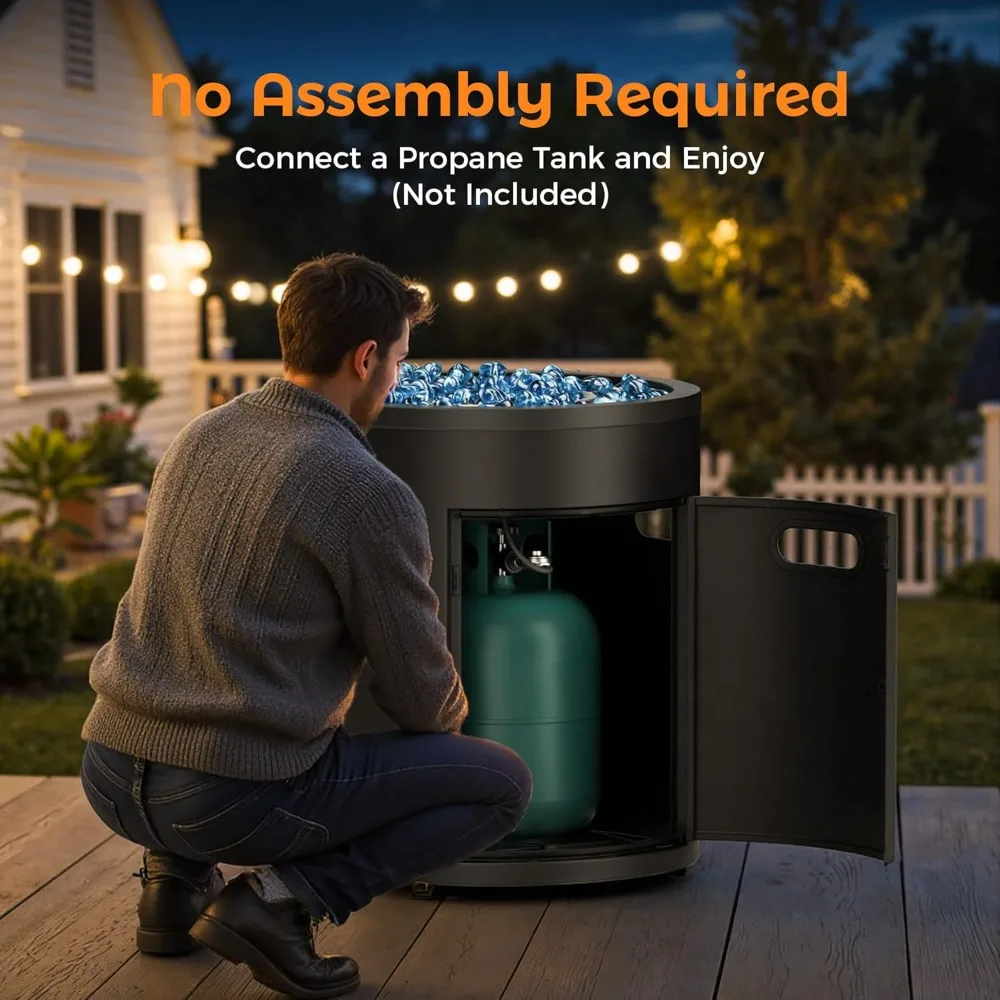 50,000 BTU Outdoor Propane Fire Pit, 23 Inch Round Black Fire Bowl for Patio Garden Backyard
50,000 BTU Outdoor Propane Fire Pit, 23 Inch Round Black Fire Bowl for Patio Garden Backyard