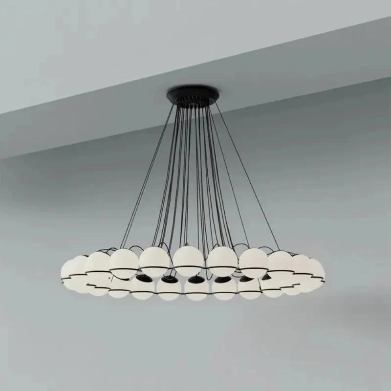 Nordic Simple Modern Design Led Chandeliers, White Glass Globe Creative Study Dining Room Home Decor, Hanging Light Fixtures
Nordic Simple Modern Design Led Chandeliers, White Glass Globe Creative Study Dining Room Home Decor, Hanging Light Fixtures