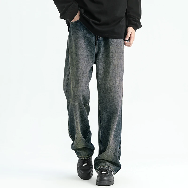 Винтажные мужские джинсы 2025, новая мода, свободные прямые американские повседневные потертые мужские джинсовые брюки, уличная одежда
Винтажные мужские джинсы 2025, новая мода, свободные прямые американские повседневные потертые мужские джинсовые брюки, уличная одежда
