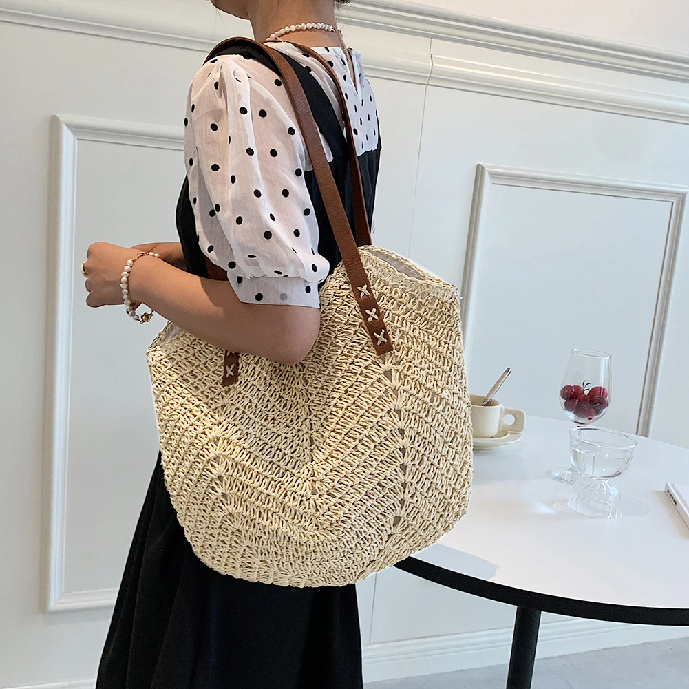 Beach Bags Fashion Ladies Woven Bag Summer Handmade Elegant Casual Tote Purses
Beach Bags Fashion Ladies Woven Bag Summer Handmade Elegant Casual Tote Purses
