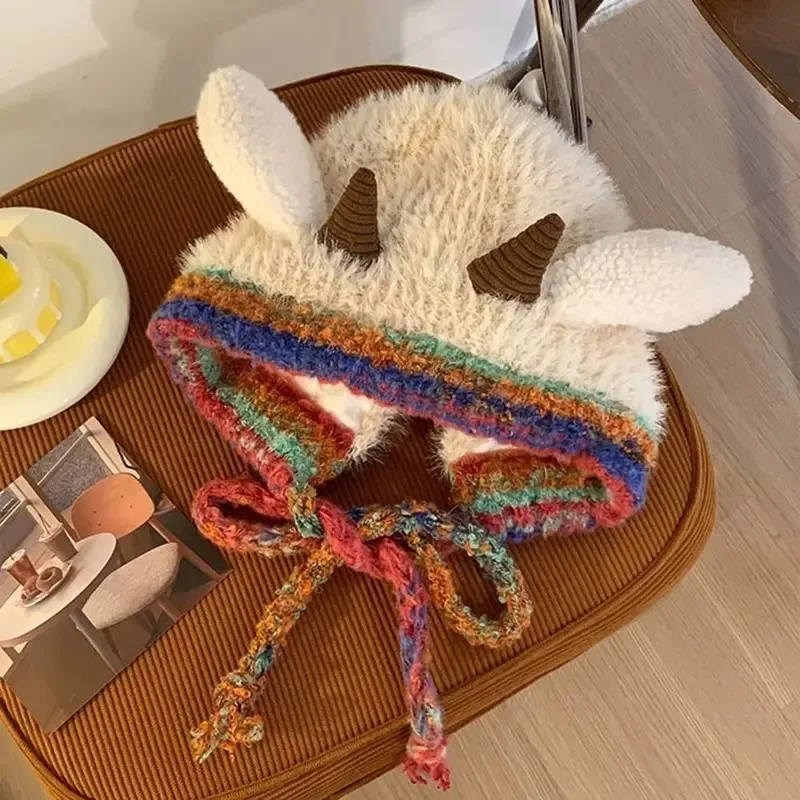 Versatile Thick Plush Knitted Hat Warm Ear Protection Pullover Hats Beanies Hat
Versatile Thick Plush Knitted Hat Warm Ear Protection Pullover Hats Beanies Hat