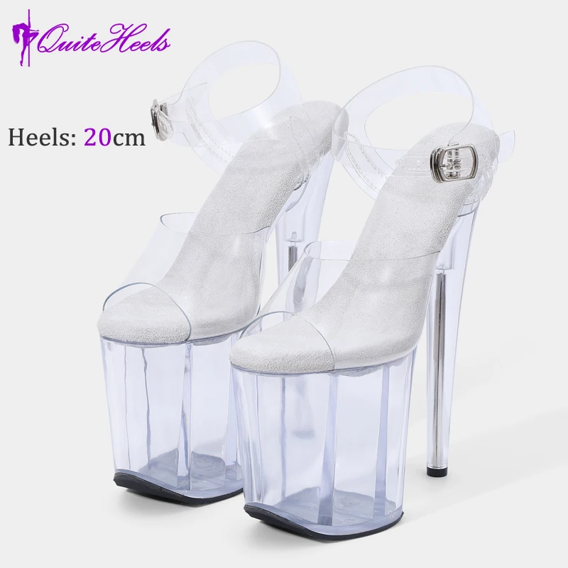 8inches Sexy Super High Heels Transparent Crystal Wedding Pole Dance Shoes 20CM Stiletto Waterproof Platform Sandals Summer
8inches Sexy Super High Heels Transparent Crystal Wedding Pole Dance Shoes 20CM Stiletto Waterproof Platform Sandals Summer