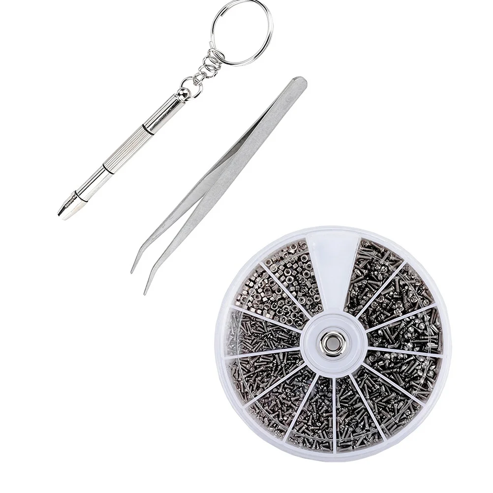 1200Pcs Eyeglass Repair Tool Kit Tiny Screws Nut Assortment Sunglass Clock Repair Micro Screwdriver Tweezer Set
1200Pcs Eyeglass Repair Tool Kit Tiny Screws Nut Assortment Sunglass Clock Repair Micro Screwdriver Tweezer Set