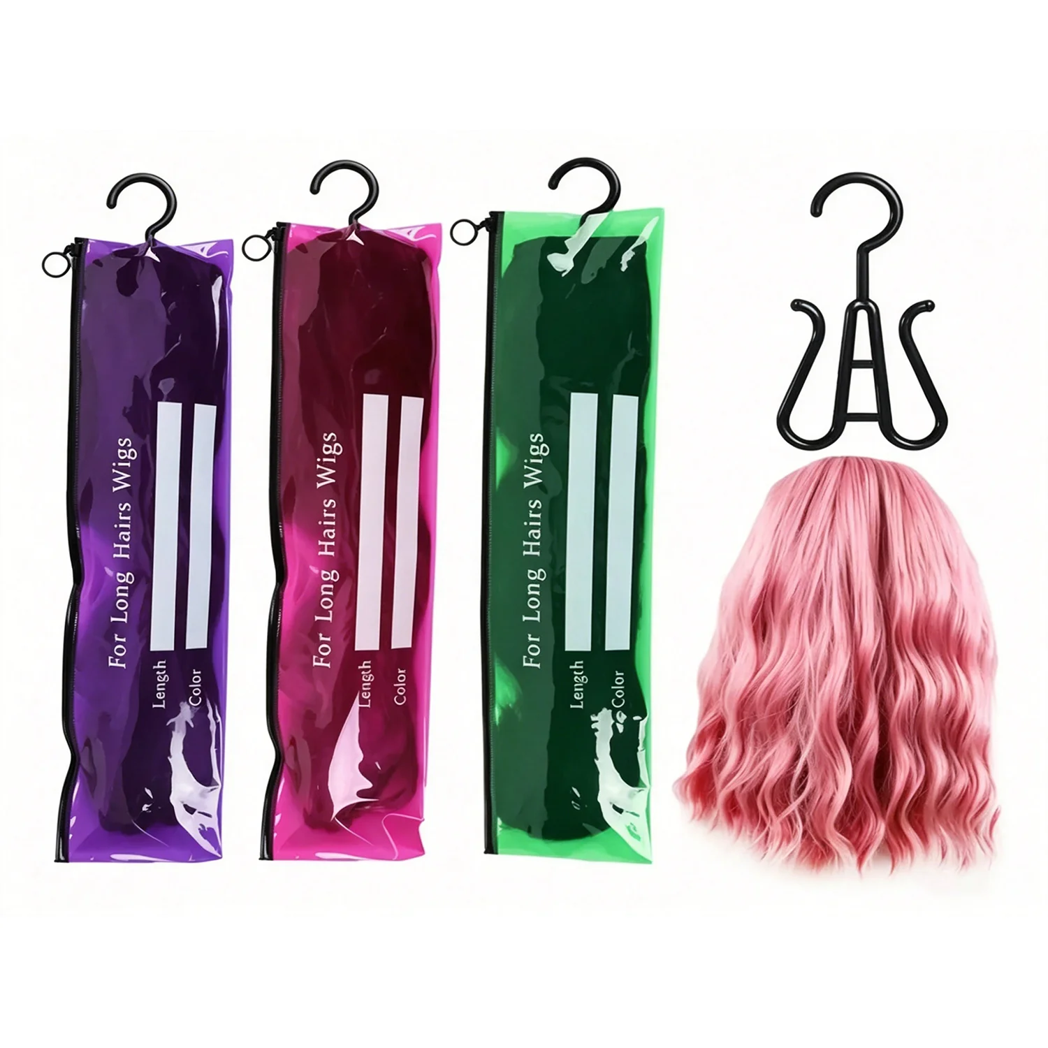 3PCS Optional, Colorful Wig PVC Dustproof Zipper Storage Bag, Flexible Transparent Wig Pouch for Wig Caps, 3 Colors Available
3PCS Optional, Colorful Wig PVC Dustproof Zipper Storage Bag, Flexible Transparent Wig Pouch for Wig Caps, 3 Colors Available
