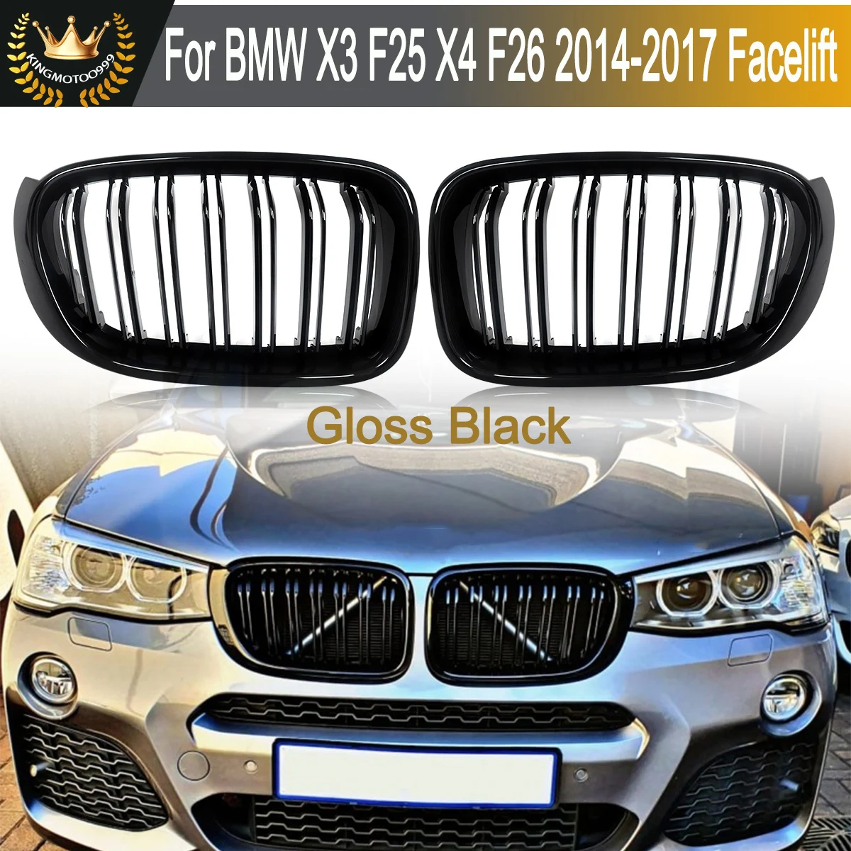 Magickit Double Salt Kidney Radiator Grille Front Bumper Racing Grills For BMW F25 X3 F26 X4 SUV 2014 2015-2017 Car Accessories
Magickit Double Salt Kidney Radiator Grille Front Bumper Racing Grills For BMW F25 X3 F26 X4 SUV 2014 2015-2017 Car Accessories