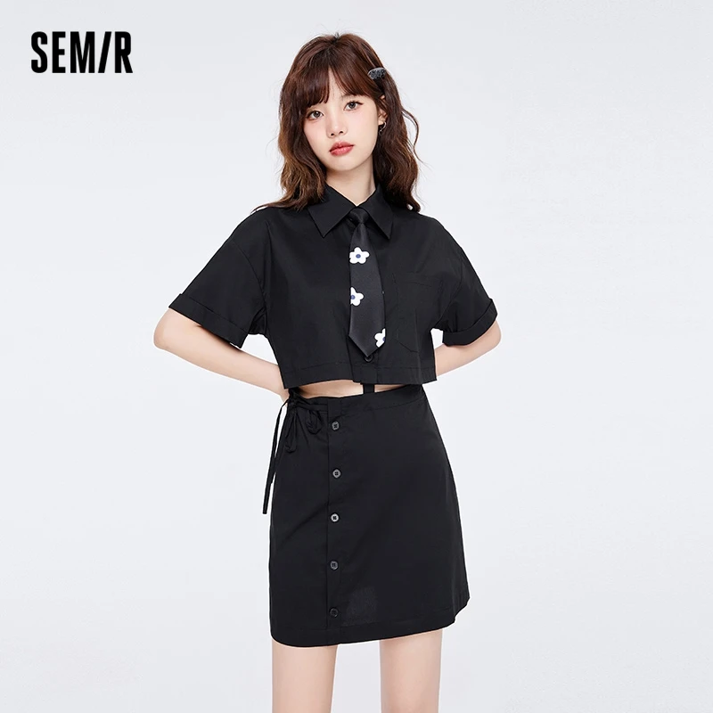 Semir Dress Women Open Waist Sexy Fake Two Pieces 2024 Summer New Commuter Bow Black Dress Sweet Cool
Semir Dress Women Open Waist Sexy Fake Two Pieces 2024 Summer New Commuter Bow Black Dress Sweet Cool